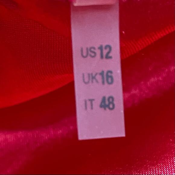 Tahari Yarden Sleeveless Dress Womens Size 12 Fuchsia in Strawberry Shake Sheath - Picture 11 of 13